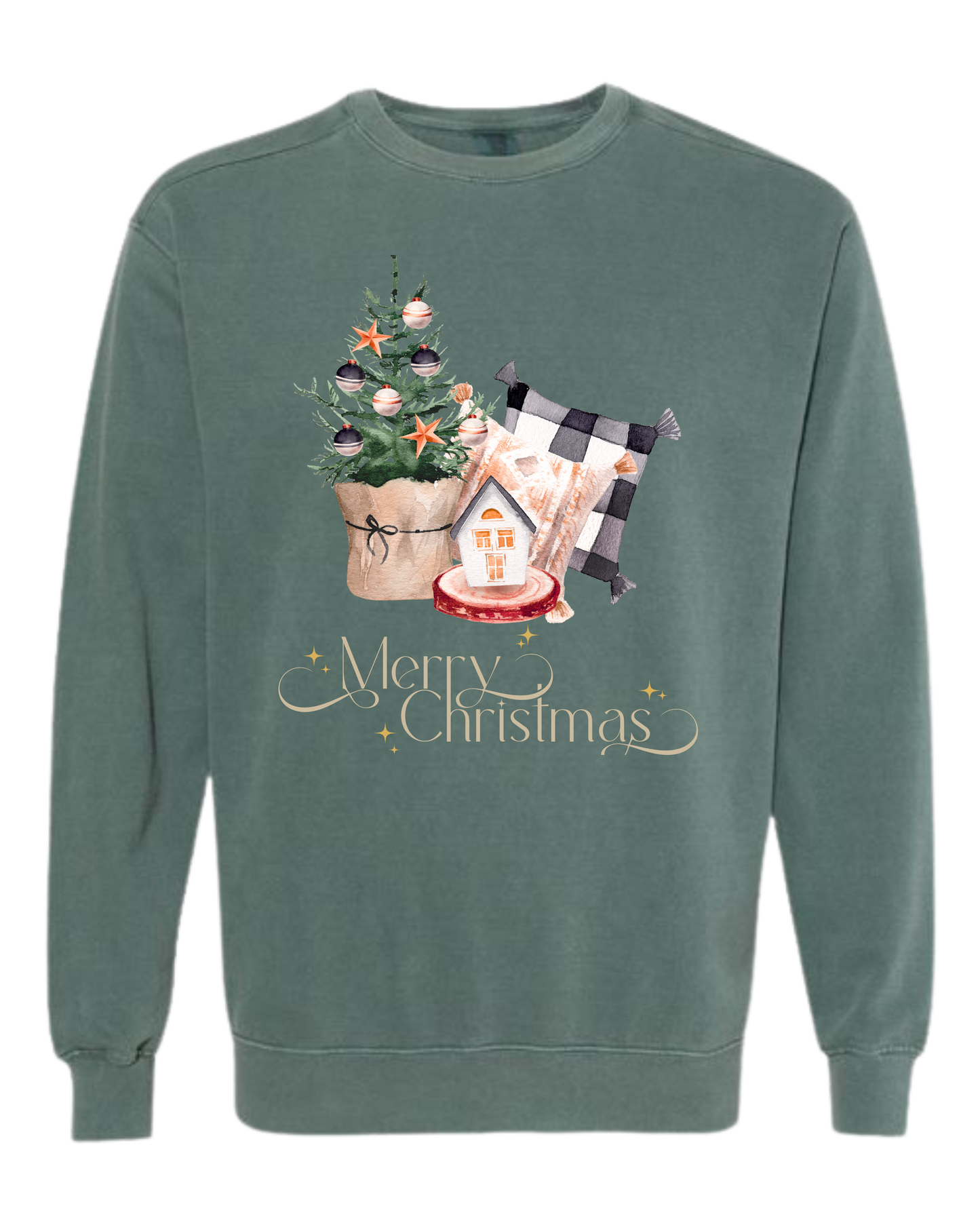 Country Christmas- Comfort Colors - Sweatshirt - Blues