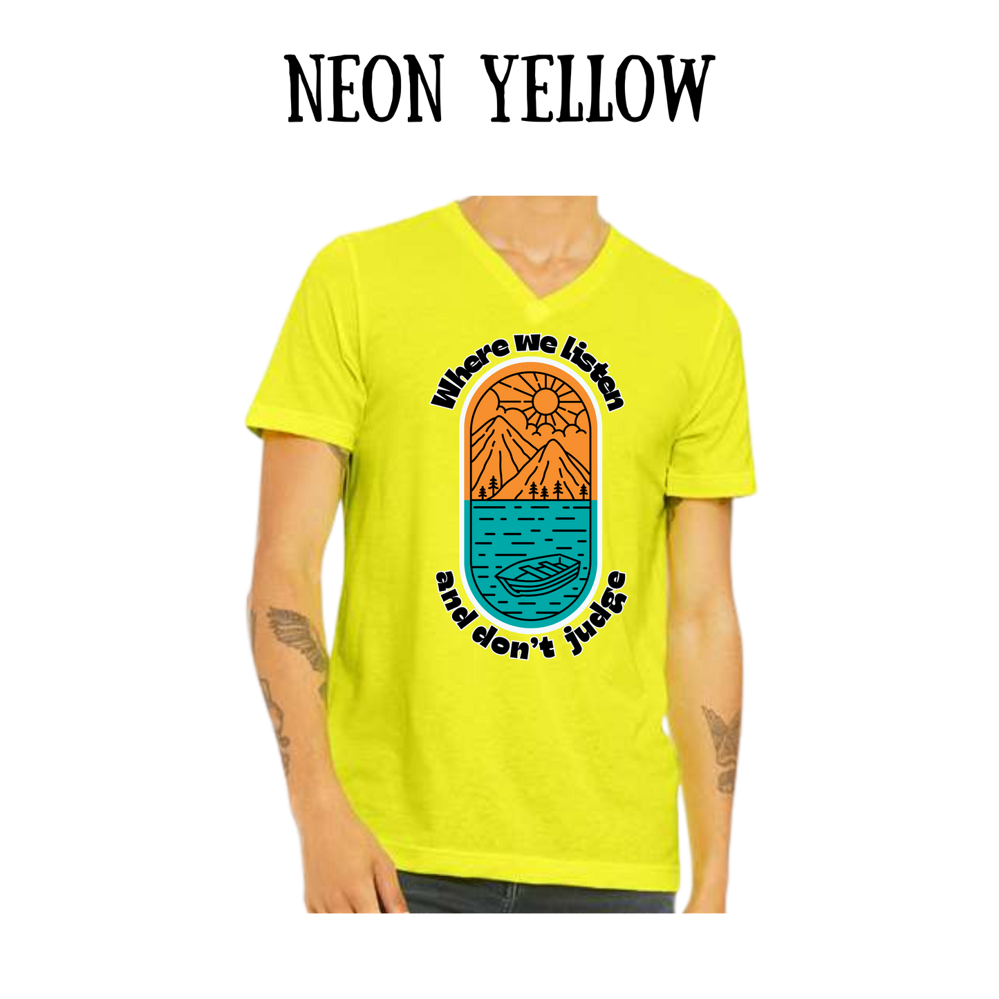 CP - Where We Listen and Don't Judge - Unisex V-Neck - Assorted Colors