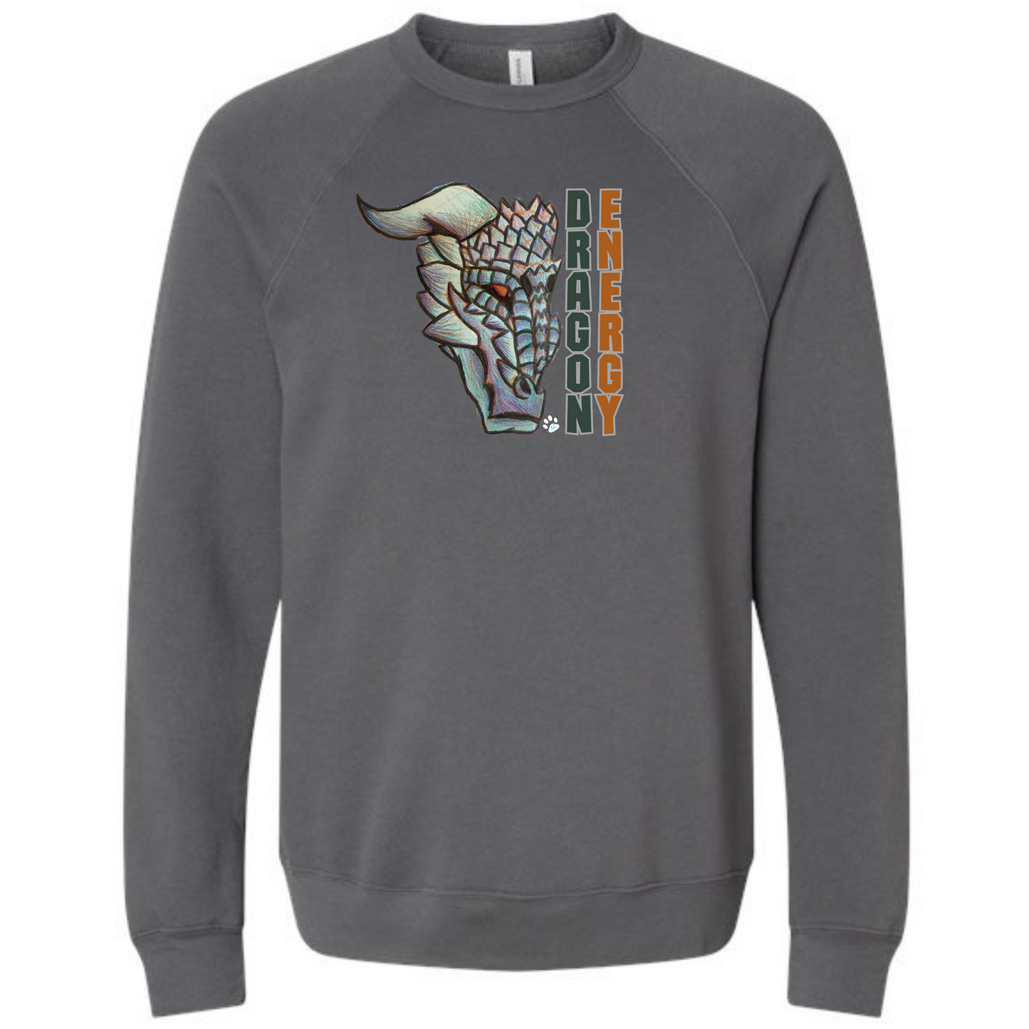 Dragon Energy - Sponge Fleece Raglan Sweatshirt - Assorted Colors