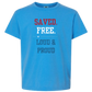 Saved. Free. Loud & Proud - Comfort Colors - Heavyweight Youth Tee - Neutral Colors & Blues