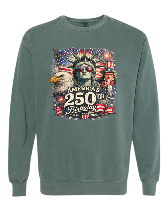 America's 250th Birthday - Comfort Colors - Sweatshirt - Blues