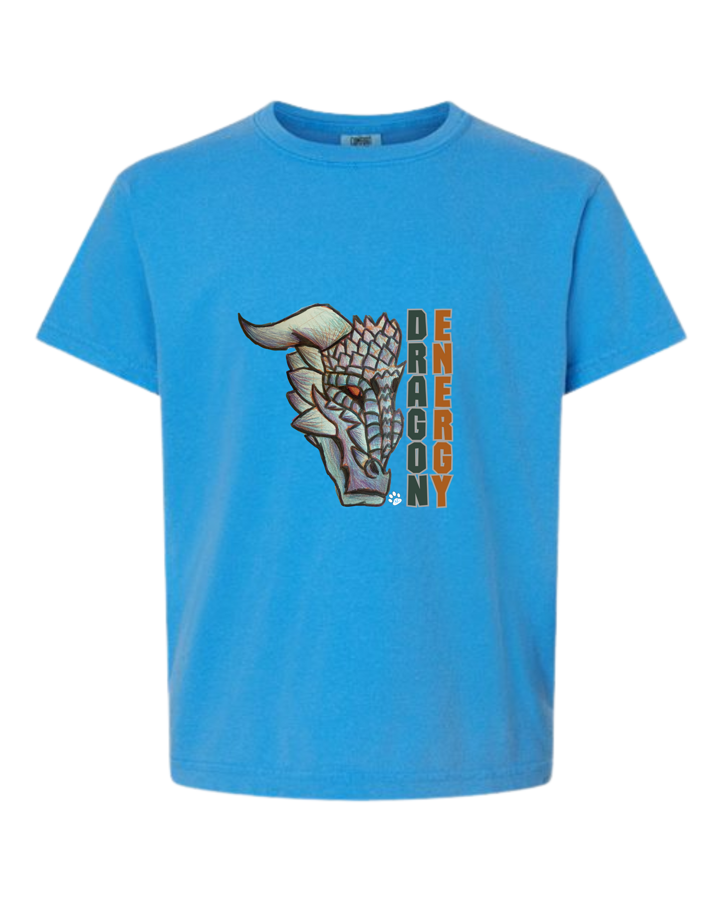 Dragon Energy - Comfort Colors - Heavyweight Youth Tee - Neutral Colors & Blues