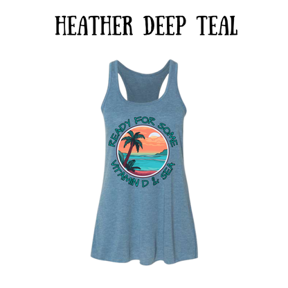VP - Ready For Some Vitamin D & Sea - Women's Flowy Racerback Tank