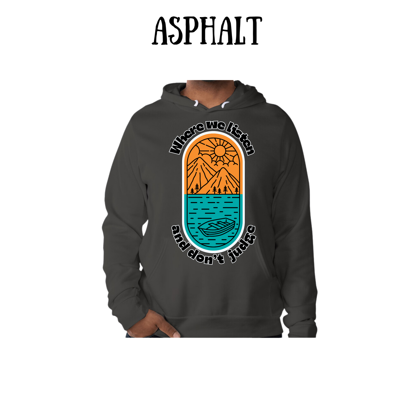 CP - Where We Listen and Don't Judge - Sponge Fleece Hoodie - Greens, Neutrals