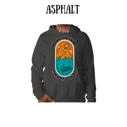 CP - Where We Listen and Don't Judge - Sponge Fleece Hoodie - Greens, Neutrals