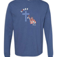 Loves Jesus & America too - Comfort Colors - Heavyweight Long Sleeve Tee - Blues & Greens