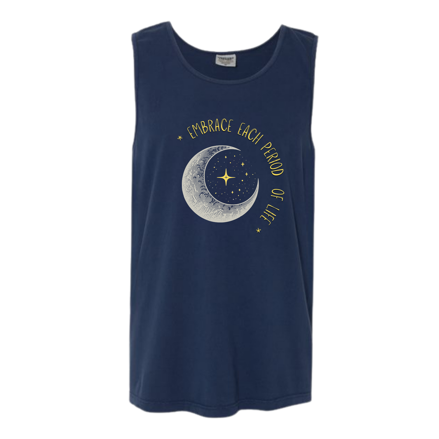 Embrace Each Period of Life - Comfort Colors - Unisex Tank - Neutral Colors & Blues
