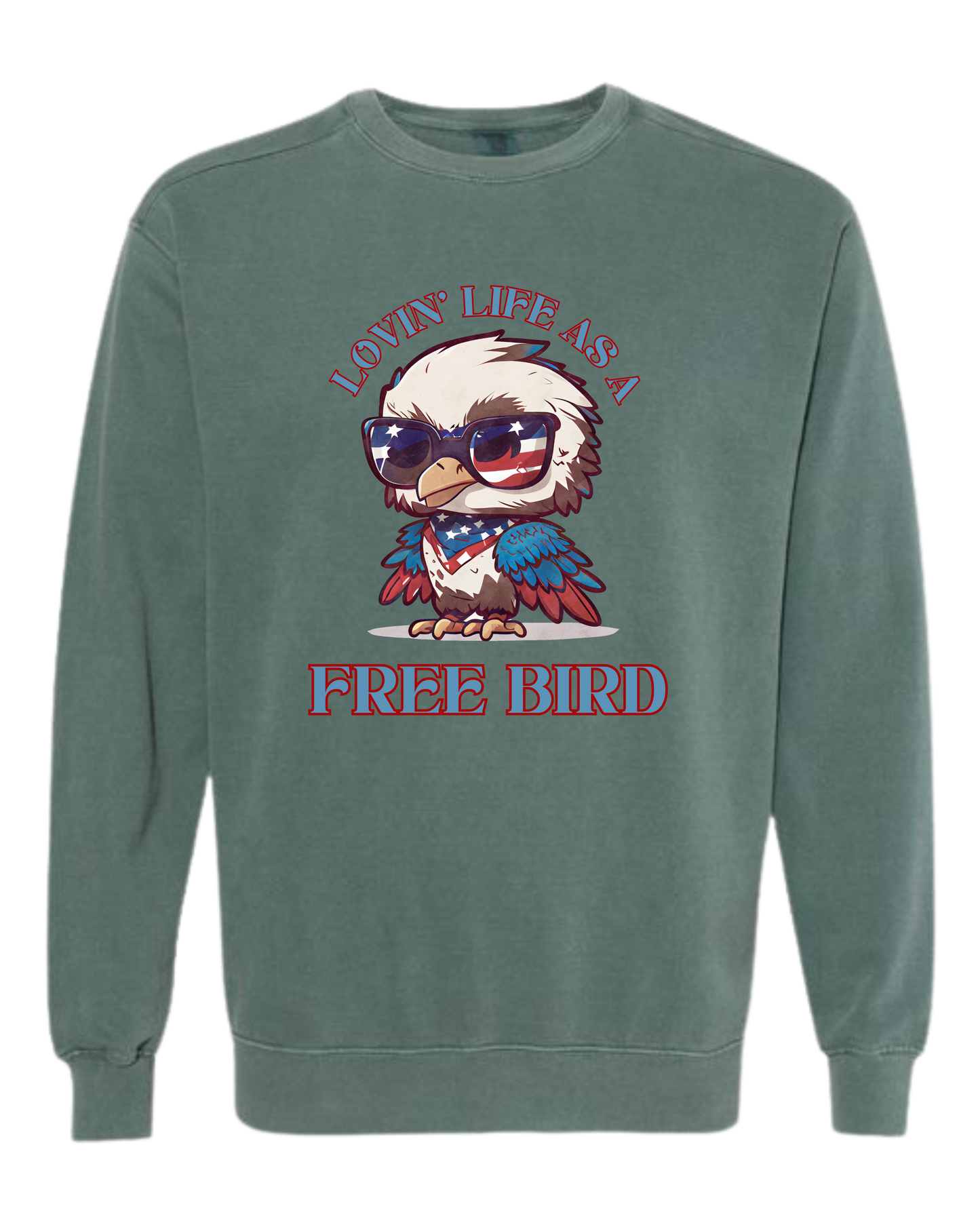 Lovin' Life as a Free Bird - Comfort Colors - Sweatshirt - Blues