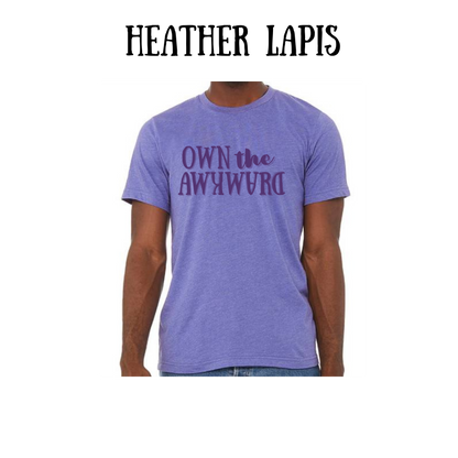 own the awkward - unisex tee - pinks, purples, neutrals