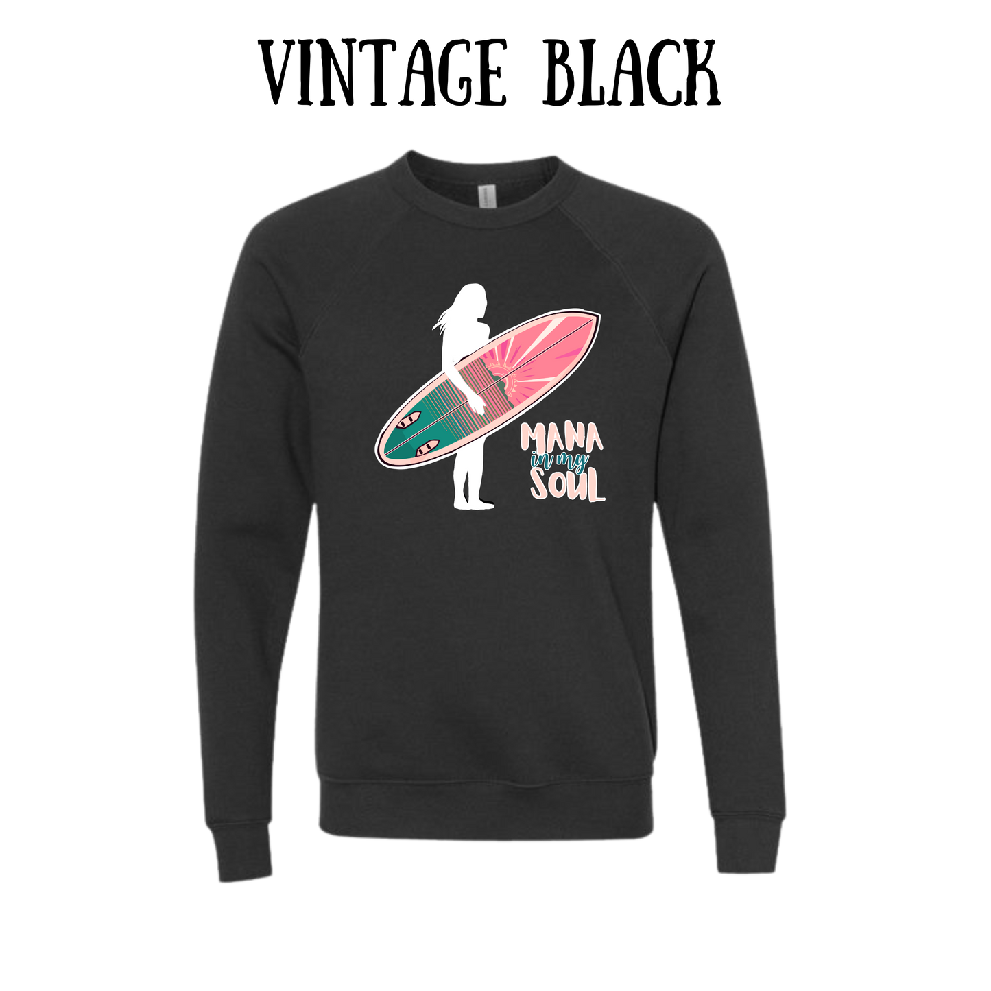 VP - Mana in My Soul - Sponge Fleece Raglan Sweatshirt - Greens, Neutrals