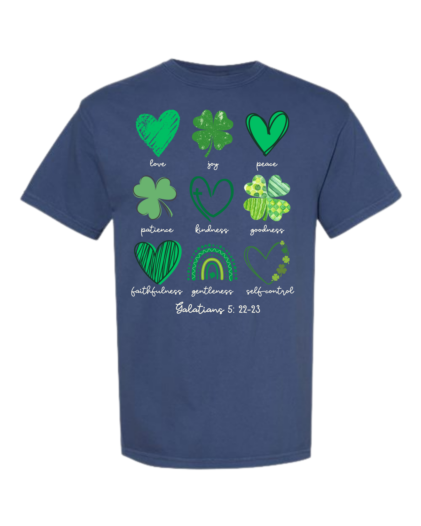 Galatians 5 - St Patrick's Day - Comfort Colors - Heavyweight Unisex Tee - Blues