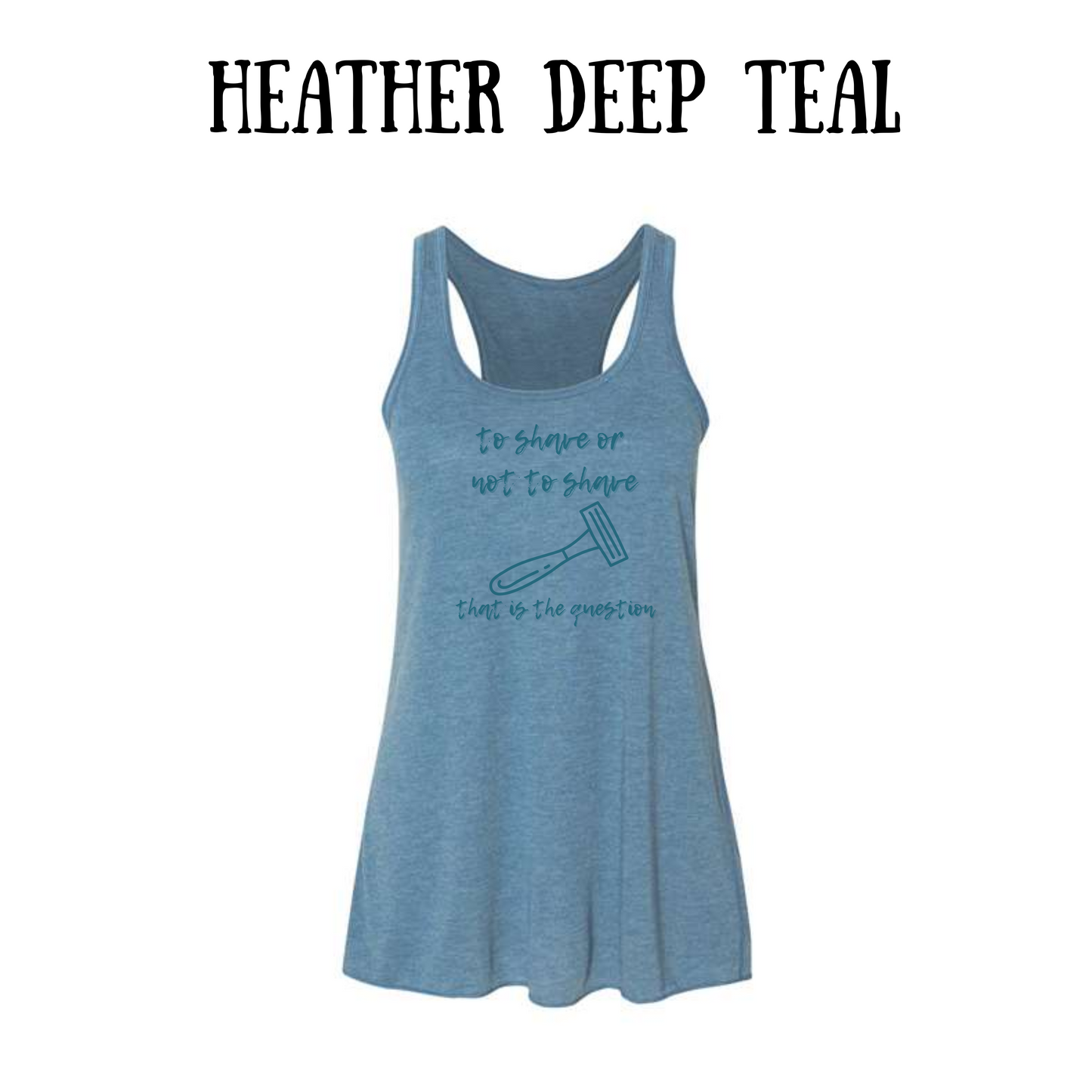 to shave or not to shave - women's flowy racerback tank