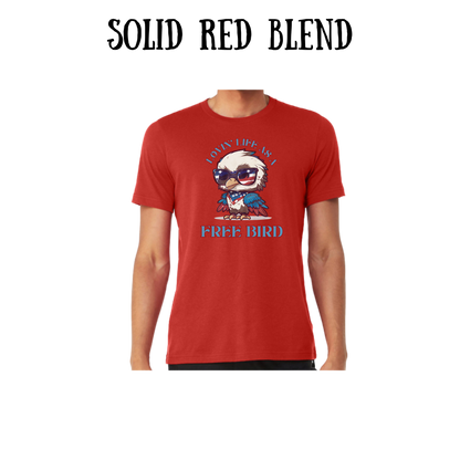 PP - Lovin' Life As A Free Bird - Unisex Tee - Yellows, Oranges, Reds