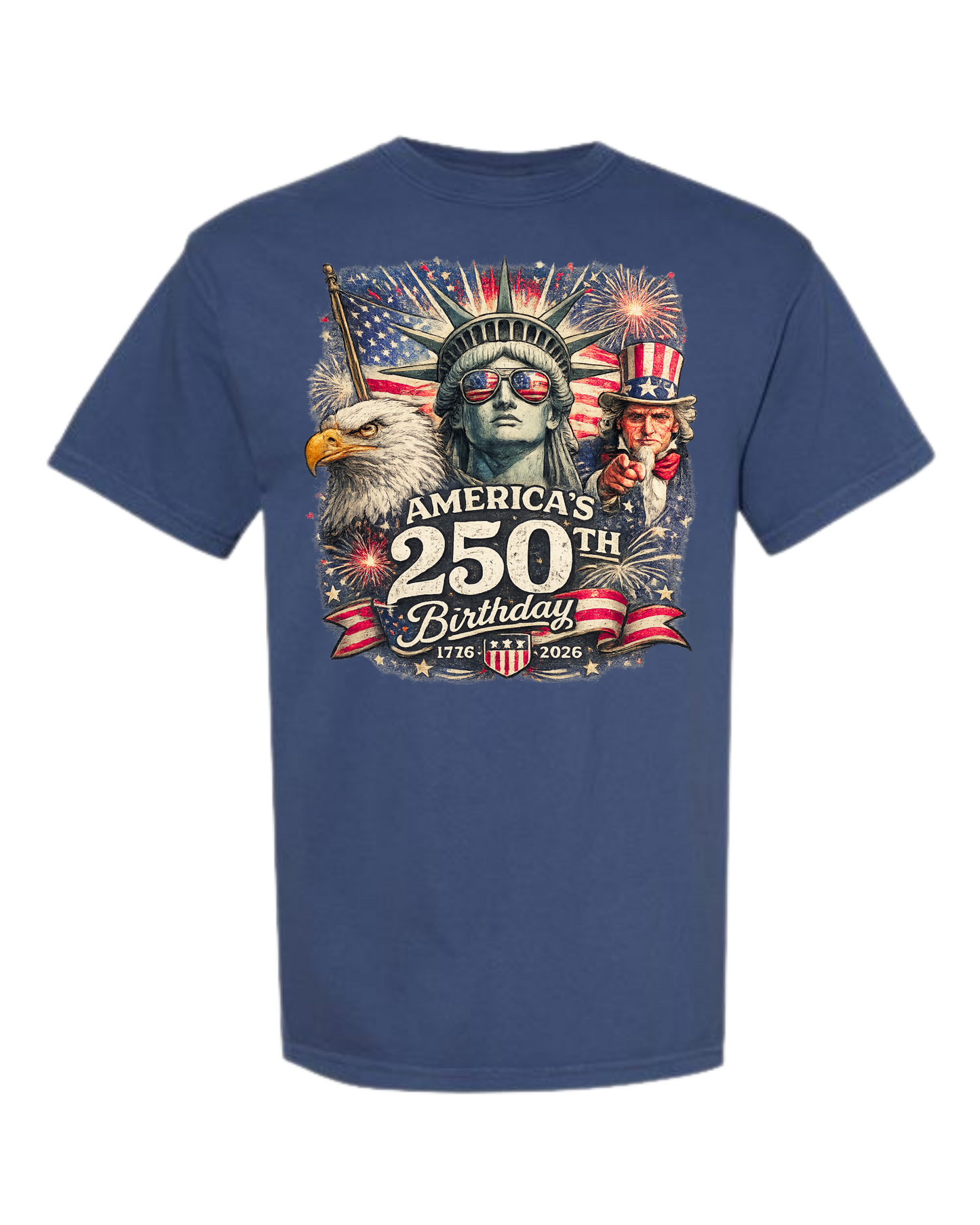 America's 250th Birthday - Comfort Colors - Heavyweight Unisex Tee - Blues