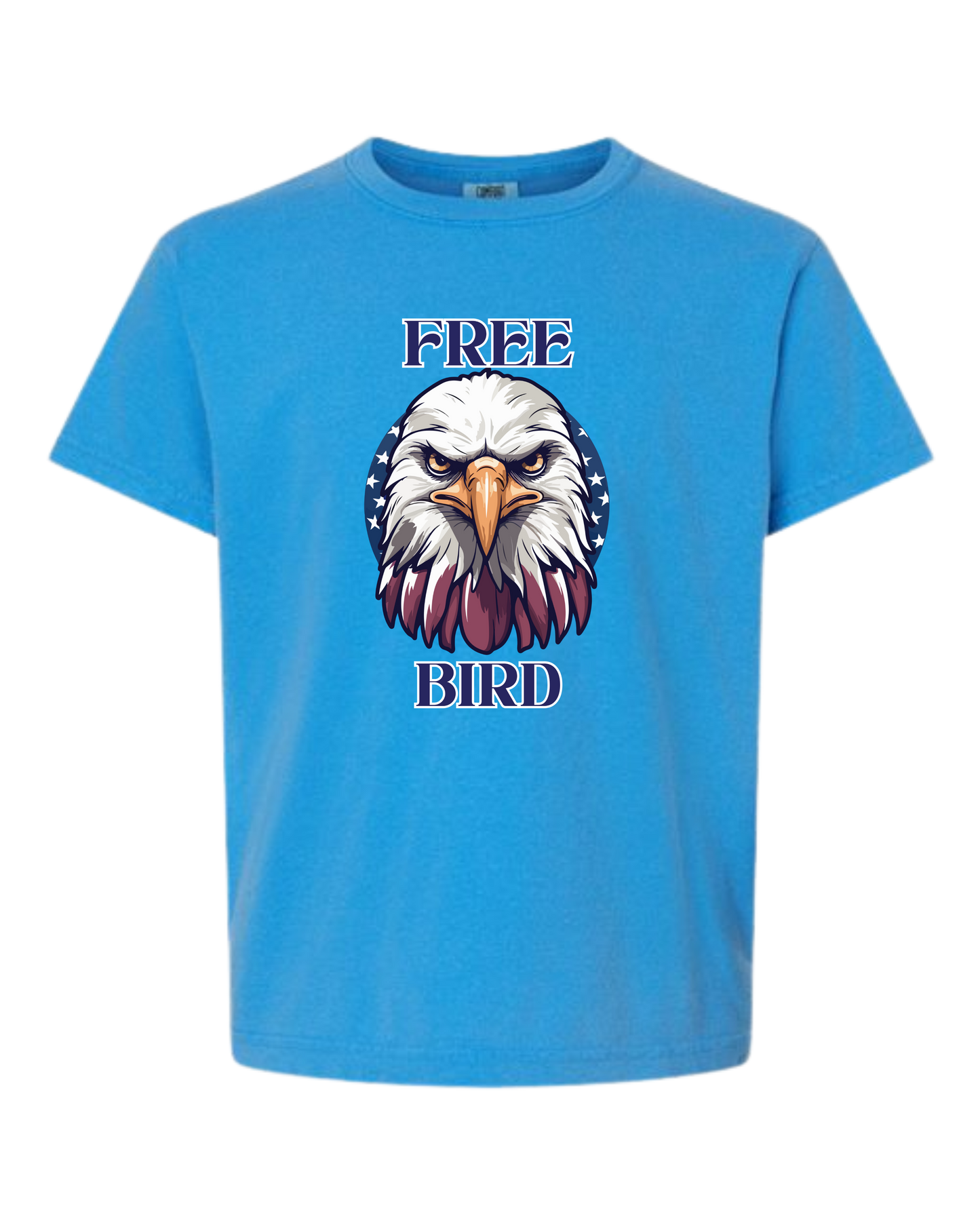 Free Bird - Comfort Colors - Heavyweight Youth Tee - Neutral Colors & Blues