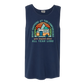 What Happens At The Campground - Comfort Colors - Unisex Tank - Neutral Colors & Blues