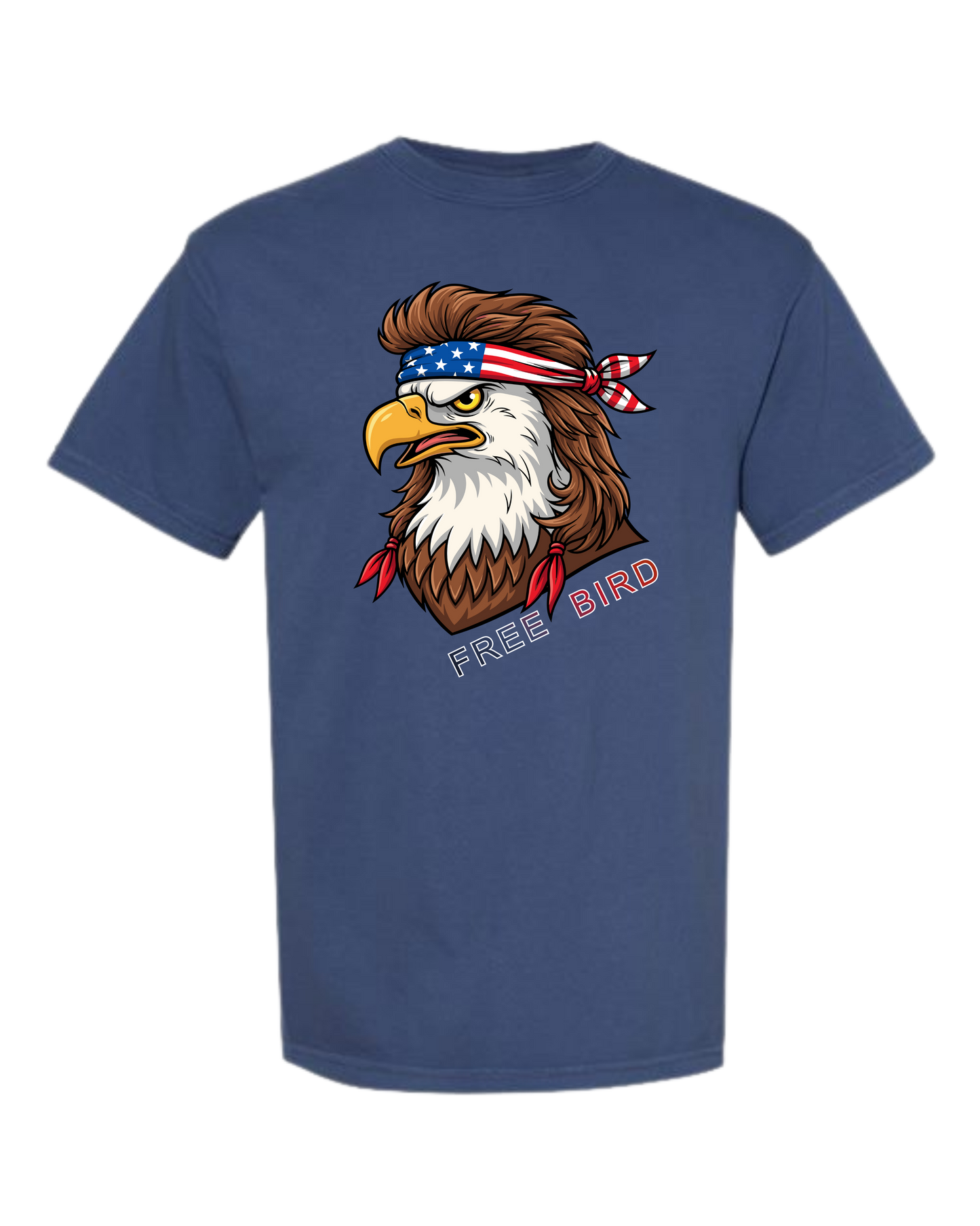 Rockin Free Bird - Comfort Colors - Heavyweight Unisex Tee - Blues