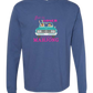 Get in Loser We're Playing Mahjong - Comfort Colors - Heavyweight Long Sleeve Tee - Blues & Greens