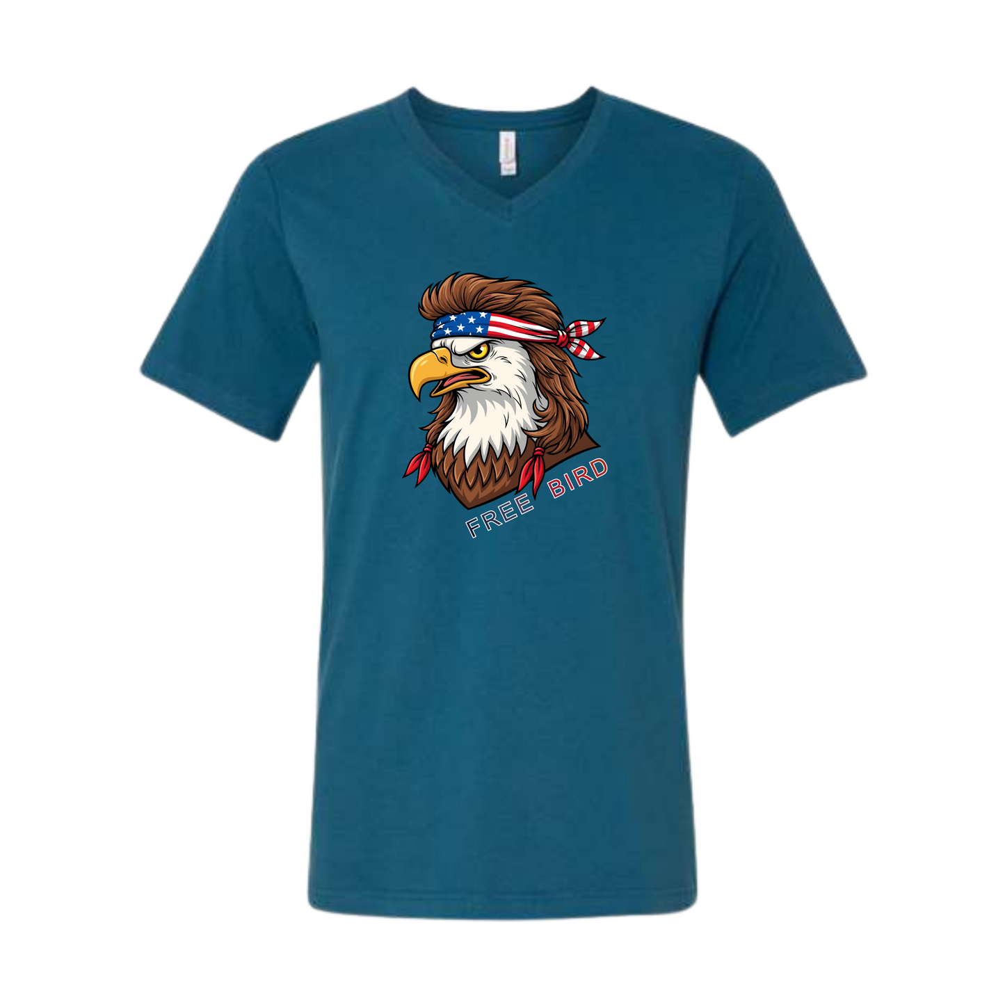 Rockin Free Bird - Bella+Canvas - Unisex V-Neck - Assorted Colors