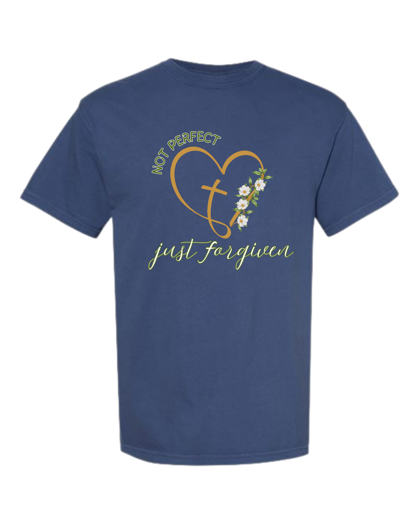 Not Perfect Just Forgiven - Comfort Colors - Heavyweight Unisex Tee - Blues