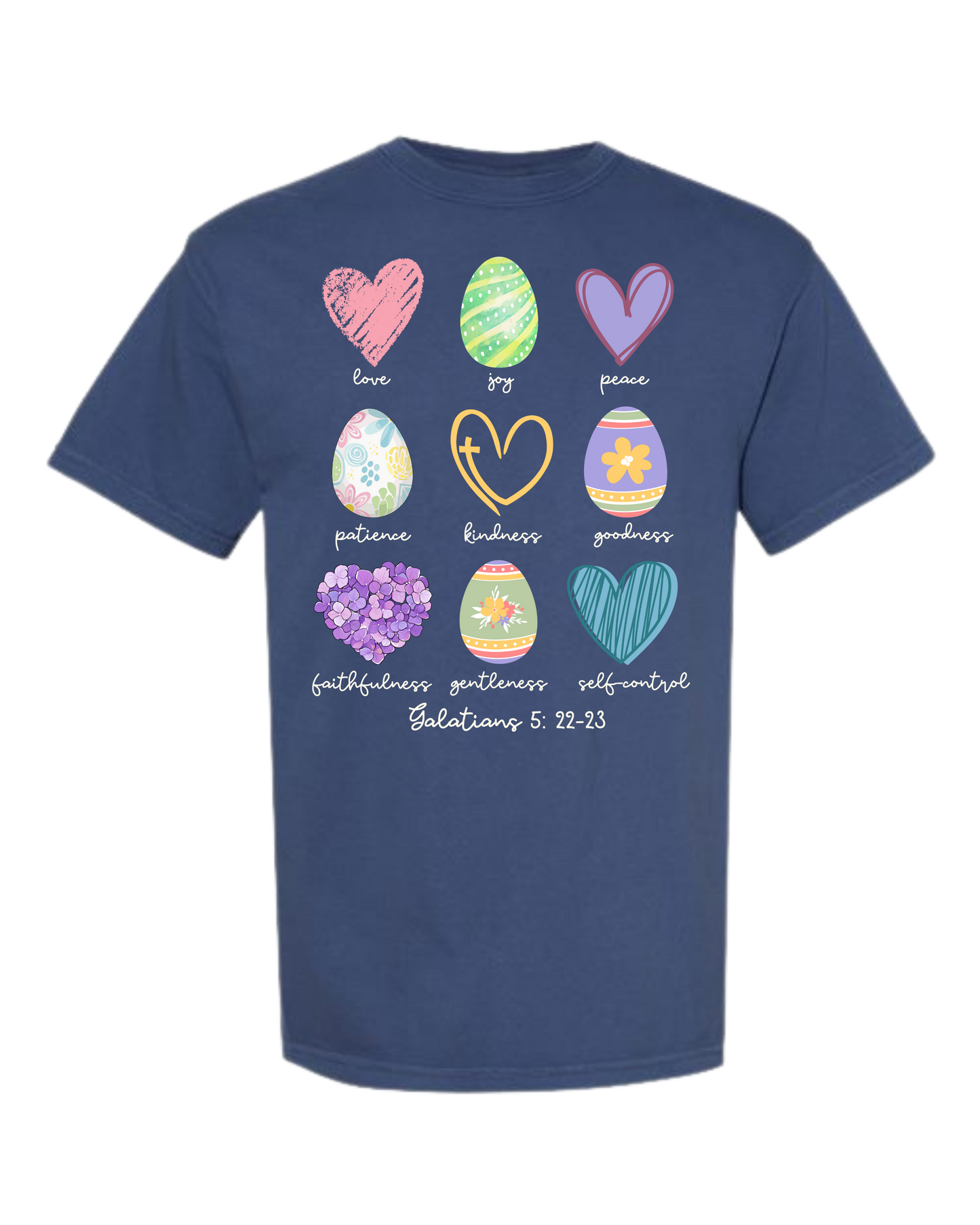 Galatians 5 - Easter - Comfort Colors - Heavyweight Unisex Tee - Blues
