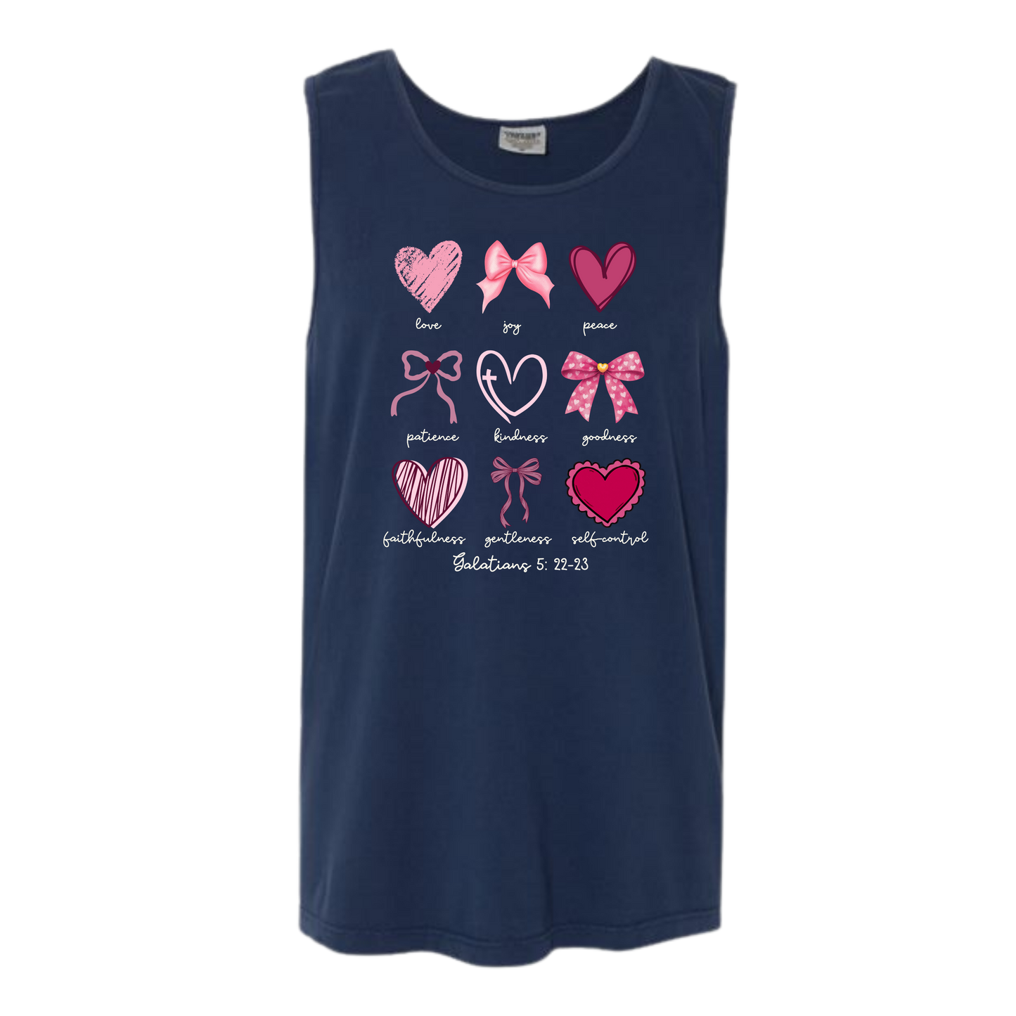 Galatians 5 - Valentines - Comfort Colors - Unisex Tank - Neutral Colors & Blues