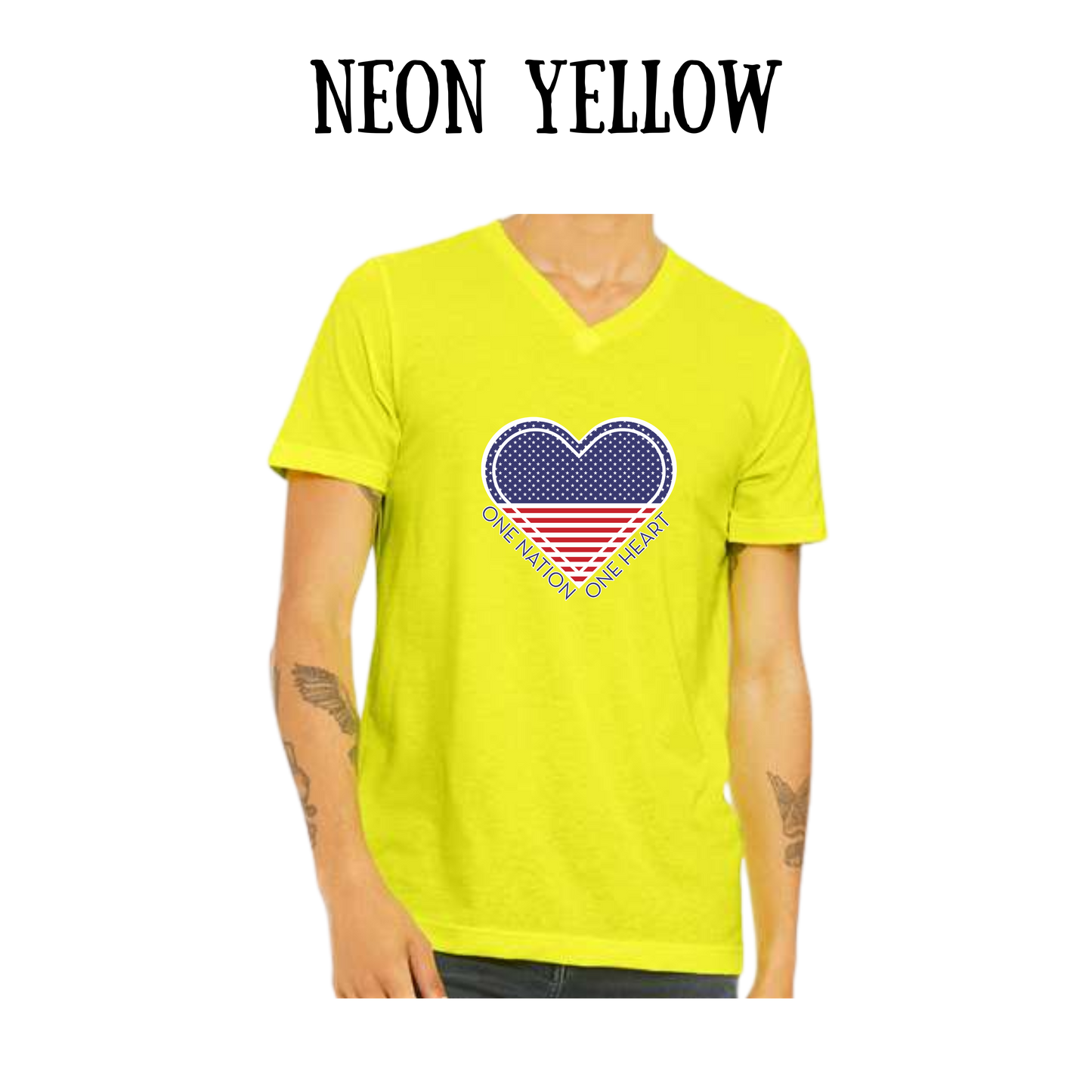 PP - One Nation One Heart - Unisex V-Neck - Assorted Colors