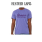 stronger than day two cramps - unisex tee - pinks, purples, neutrals