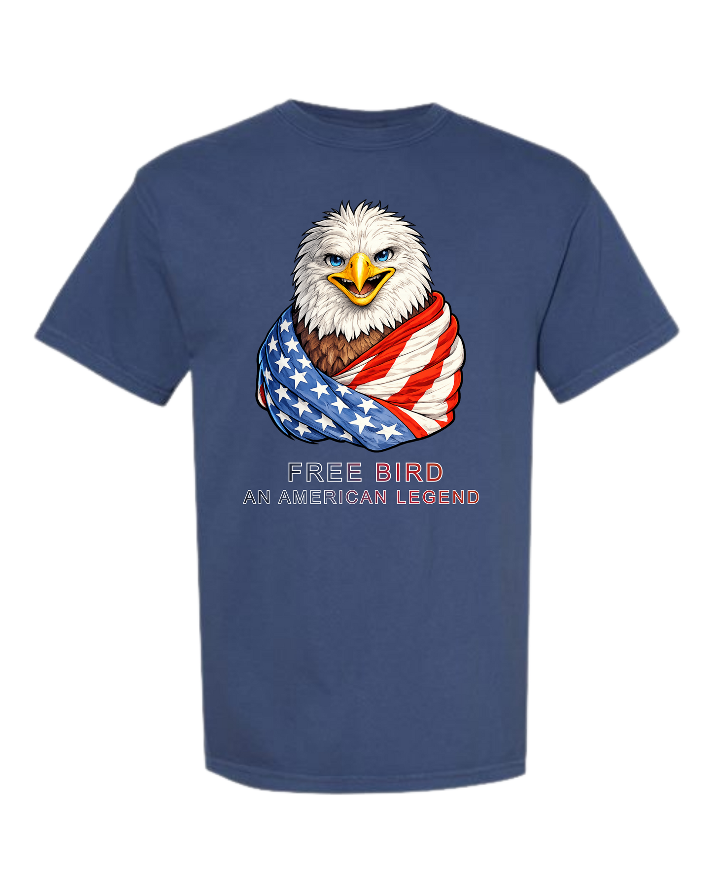 Free Bird An American Legend - Comfort Colors - Heavyweight Unisex Tee - Blues