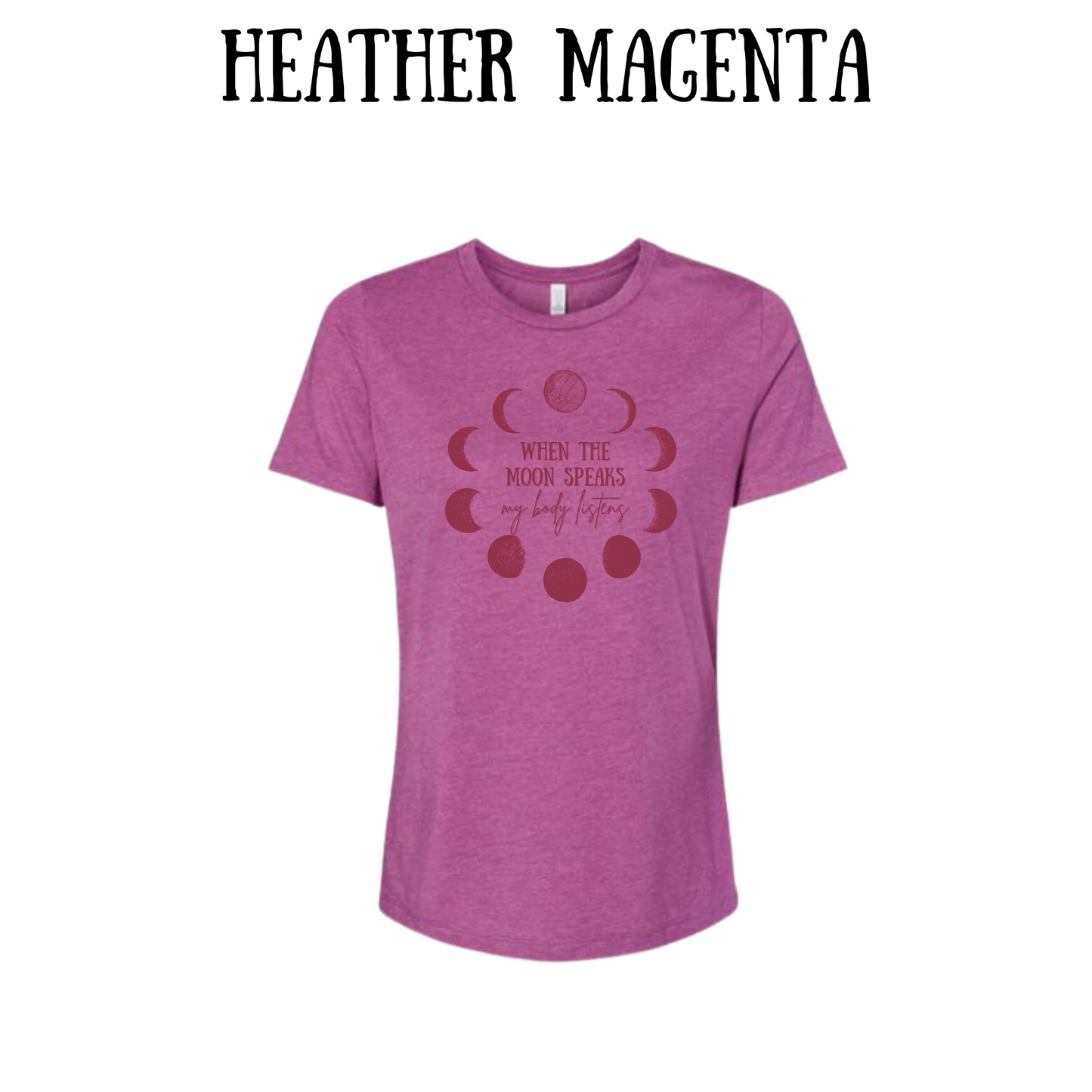 when the moon speaks - women's relaxed fit tee - assorted colors