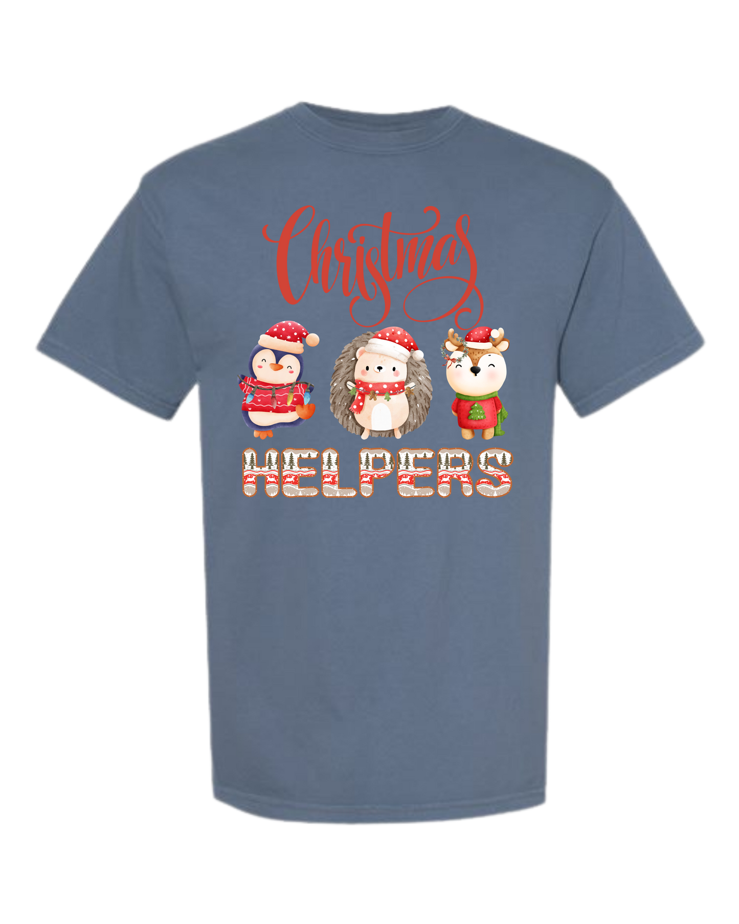 Christmas Helpers - Comfort Colors - Heavyweight Unisex Tee - Blues