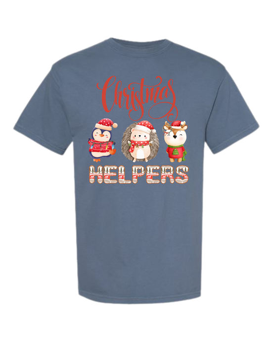 Christmas Helpers - Comfort Colors - Heavyweight Unisex Tee - Blues