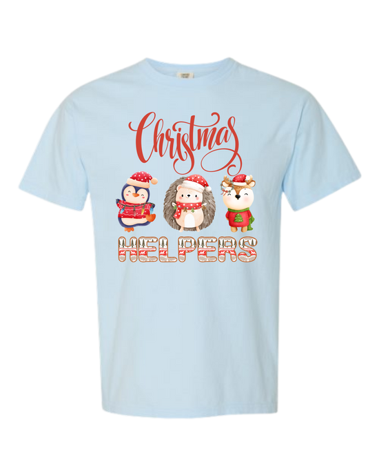Christmas Helpers - Comfort Colors - Heavyweight Unisex Tee - Blues