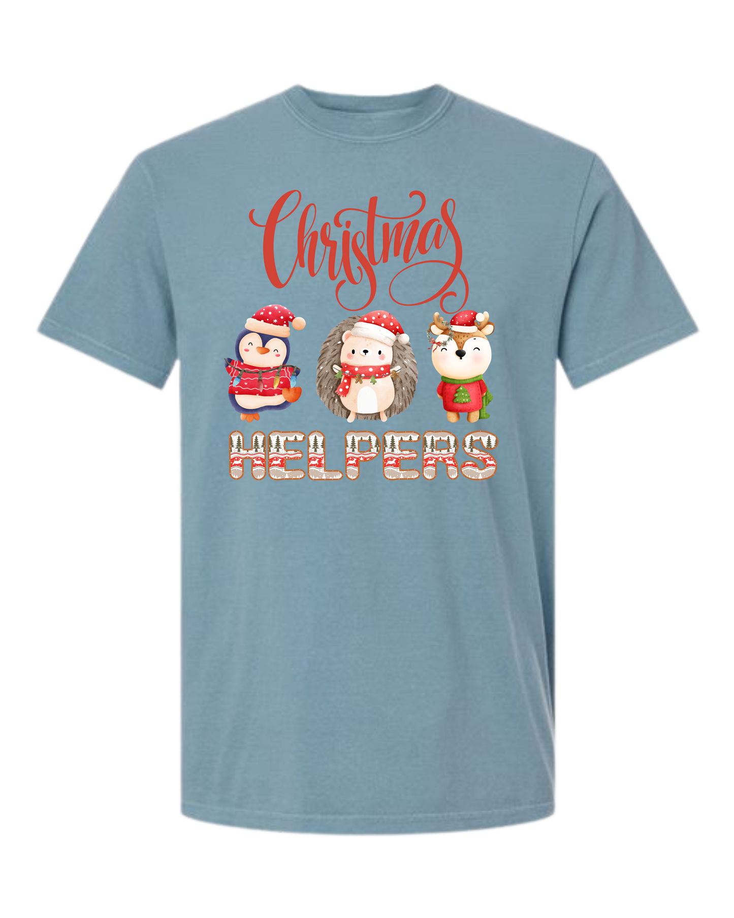 Christmas Helpers - Comfort Colors - Heavyweight Unisex Tee - Blues