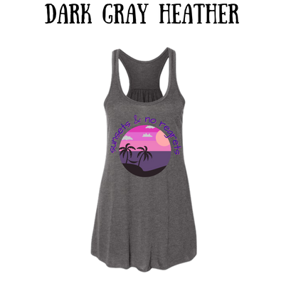 VP - Sunsets & No Regrets - Women's Flowy Racerback Tank