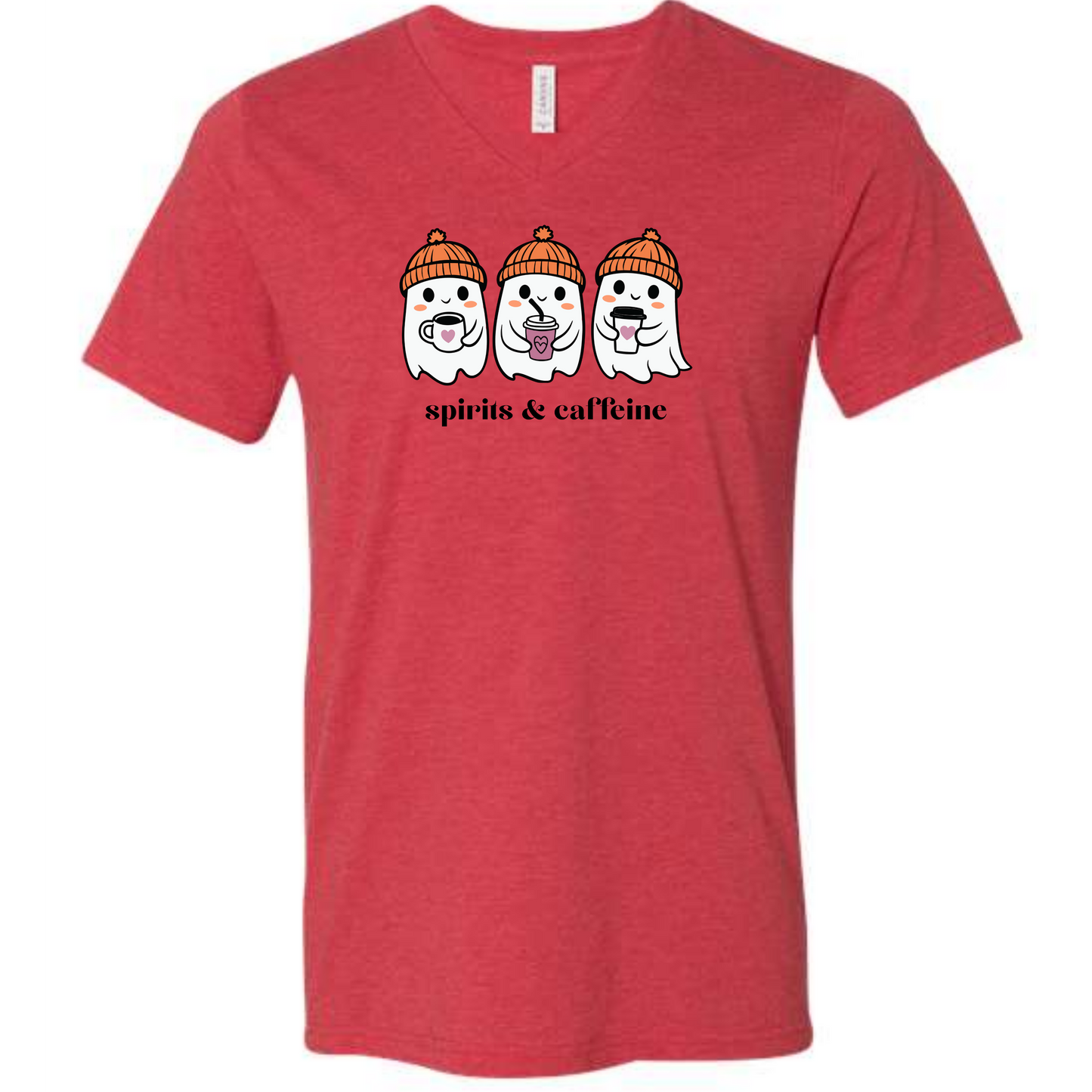 Spirits & Caffeine - Unisex V-Neck - Assorted Colors