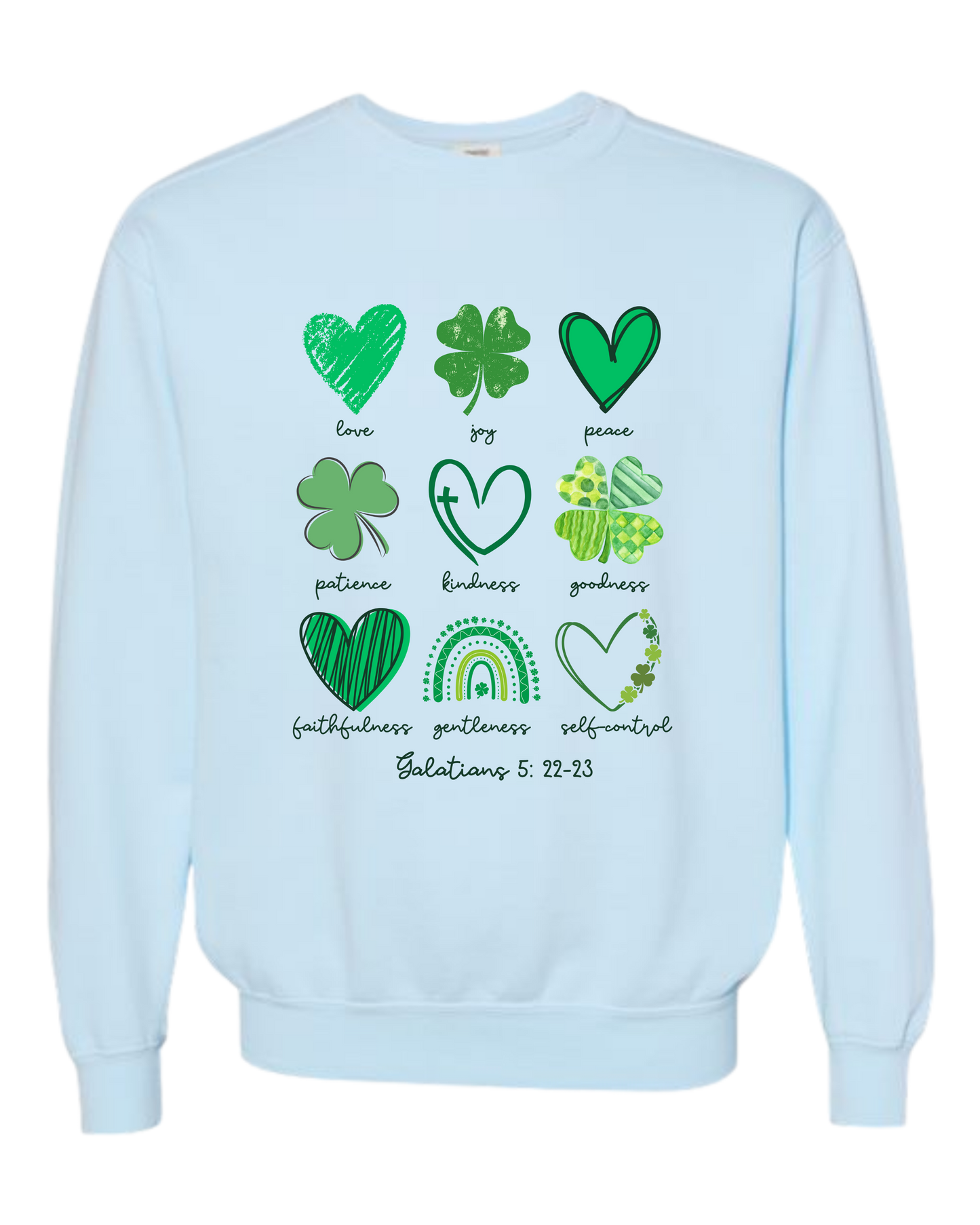 Galatians 5 - St Patrick's Day - Comfort Colors - Sweatshirt - Blues