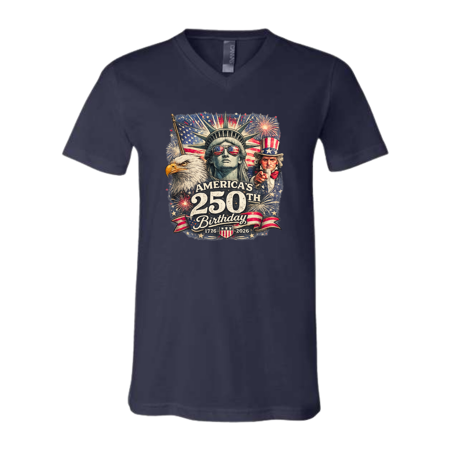 America's 250th Birthday - Bella+Canvas - Unisex V-Neck - Assorted Colors