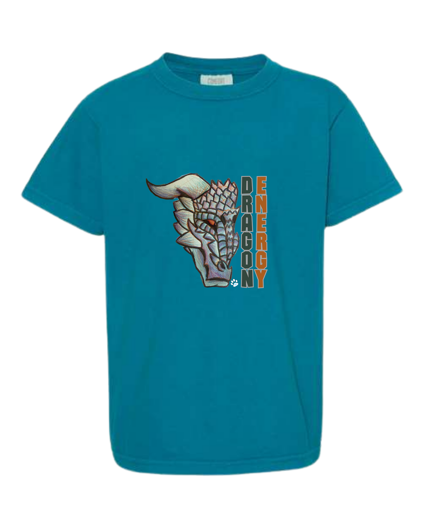 Dragon Energy - Comfort Colors - Heavyweight Youth Tee - Neutral Colors & Blues