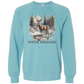 Winter Woodland - Sponge Fleece Raglan Sweatshirt - Blues, Purples