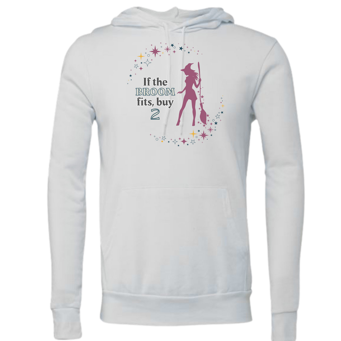 If The Broom Fits - Sponge Fleece Hoodie - Greens, Neutrals