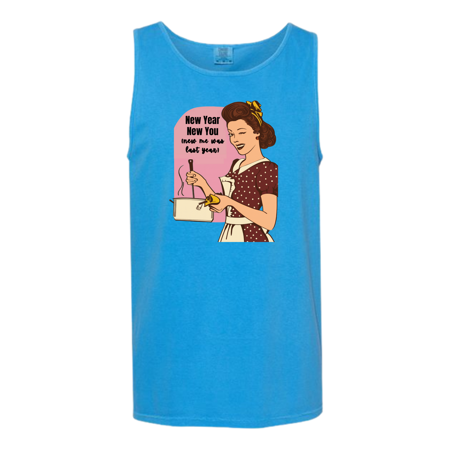 New Year New You - Comfort Colors - Unisex Tank - Neutral Colors & Blues