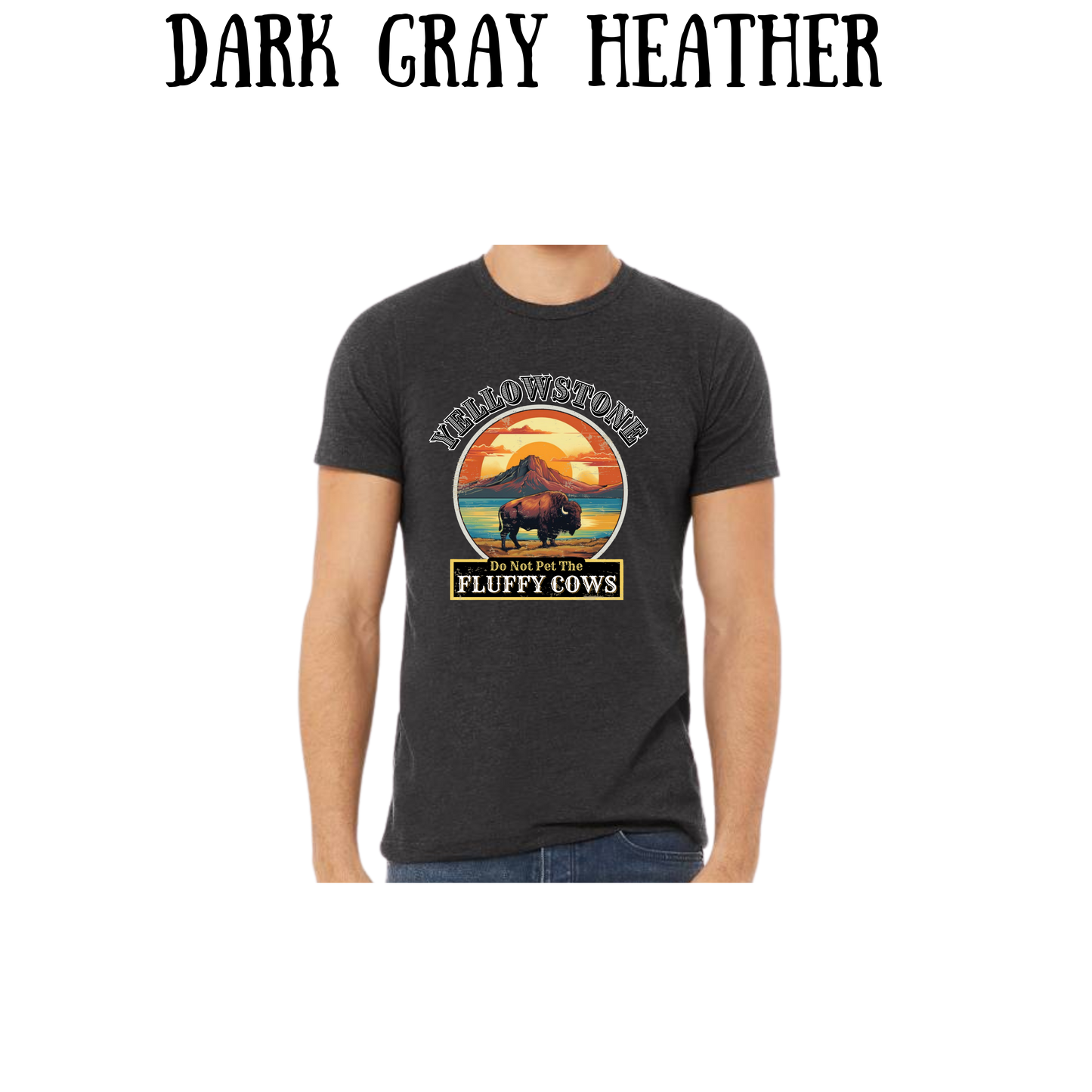 CP - Yellowstone: Fluffy Cows - Unisex Tee - Pinks, Purples, Neutrals