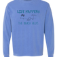 Life Happens The Beach Helps - Comfort Colors - Heavyweight Long Sleeve Tee - Blues & Greens