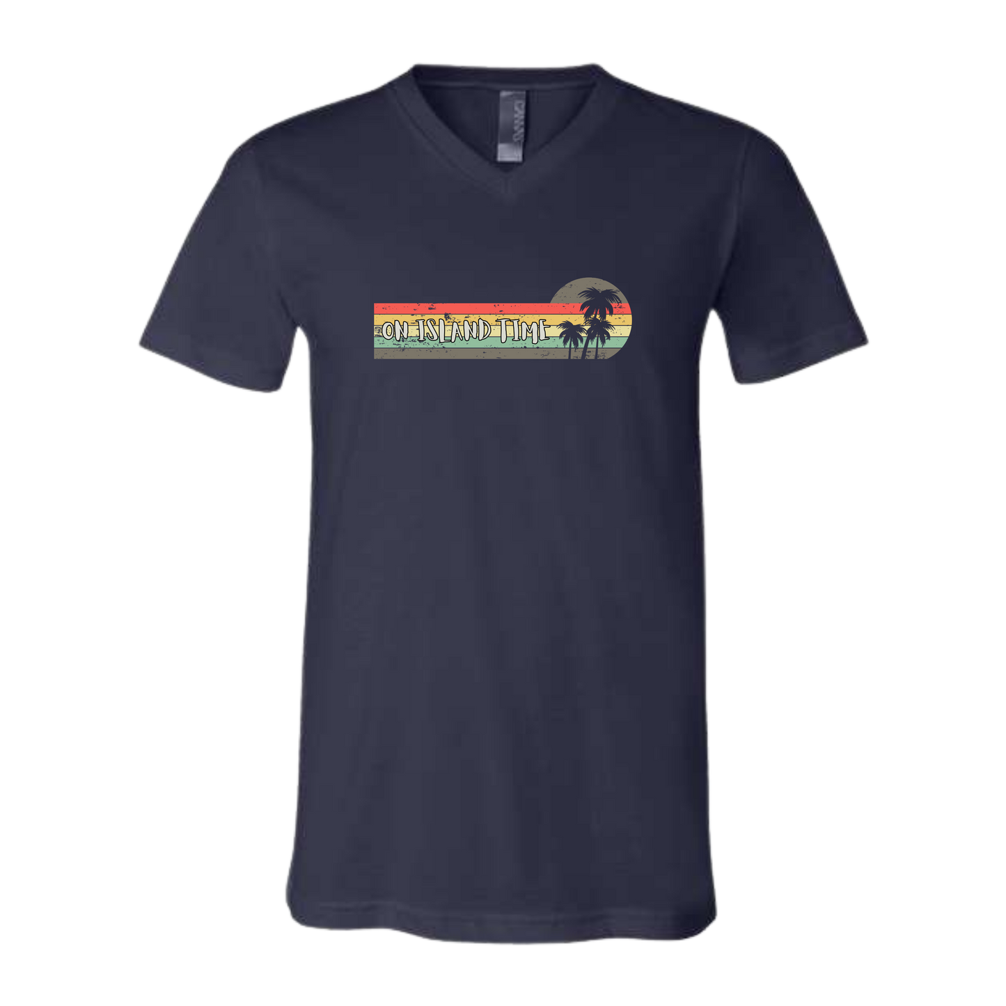 On Island Time - Bella+Canvas - Unisex V-Neck - Assorted Colors
