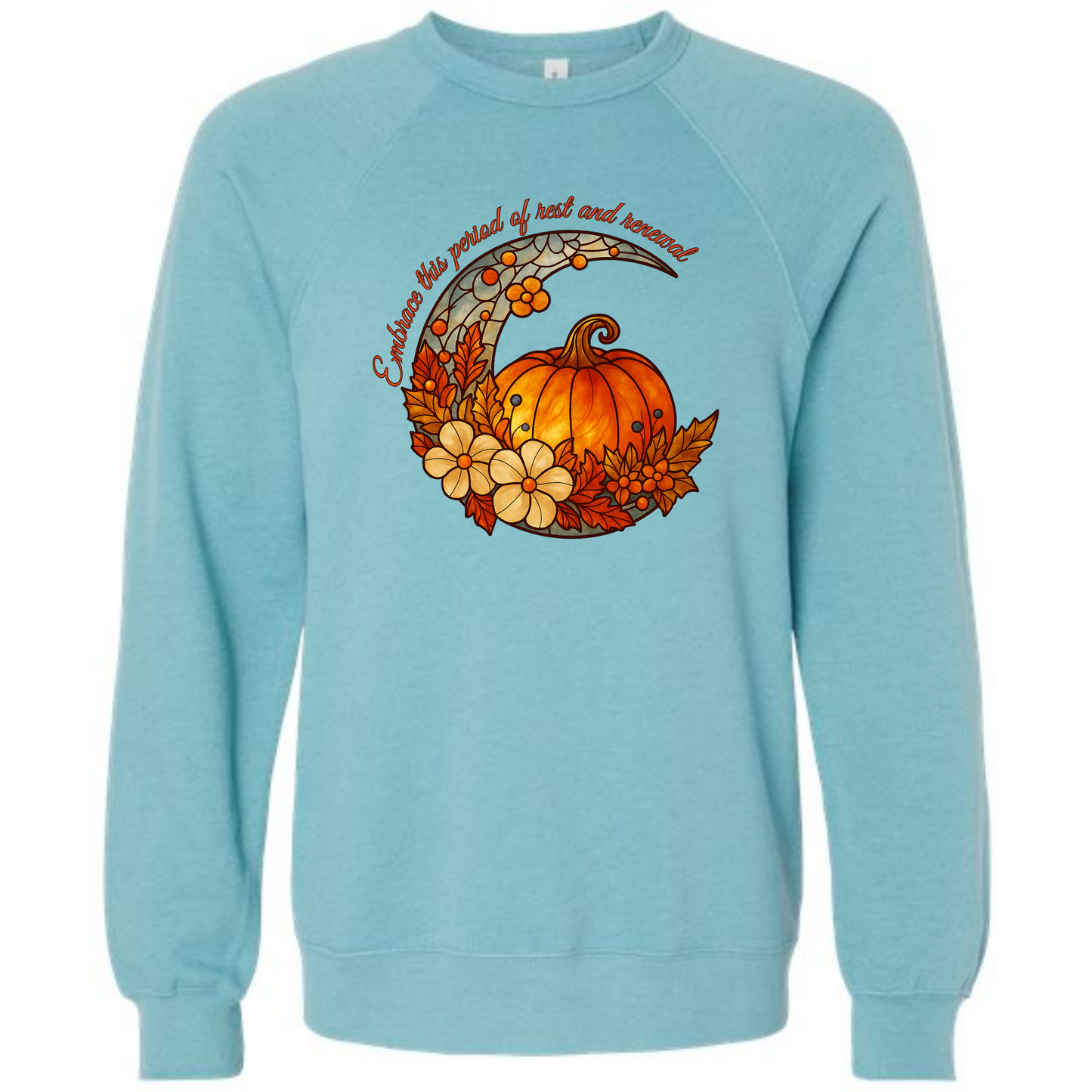 Rest and Renewal - Sponge Fleece Raglan Sweatshirt - Blues, Purples