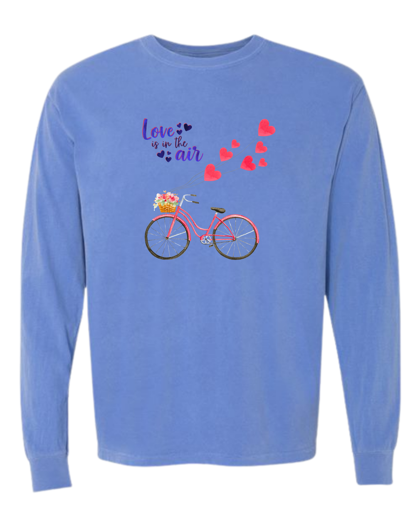 Love is in the Air - Comfort Colors - Heavyweight Long Sleeve Tee - Blues & Greens