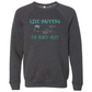 Life Happens The Beach Helps - Sponge Fleece Raglan Sweatshirt - Assorted Colors
