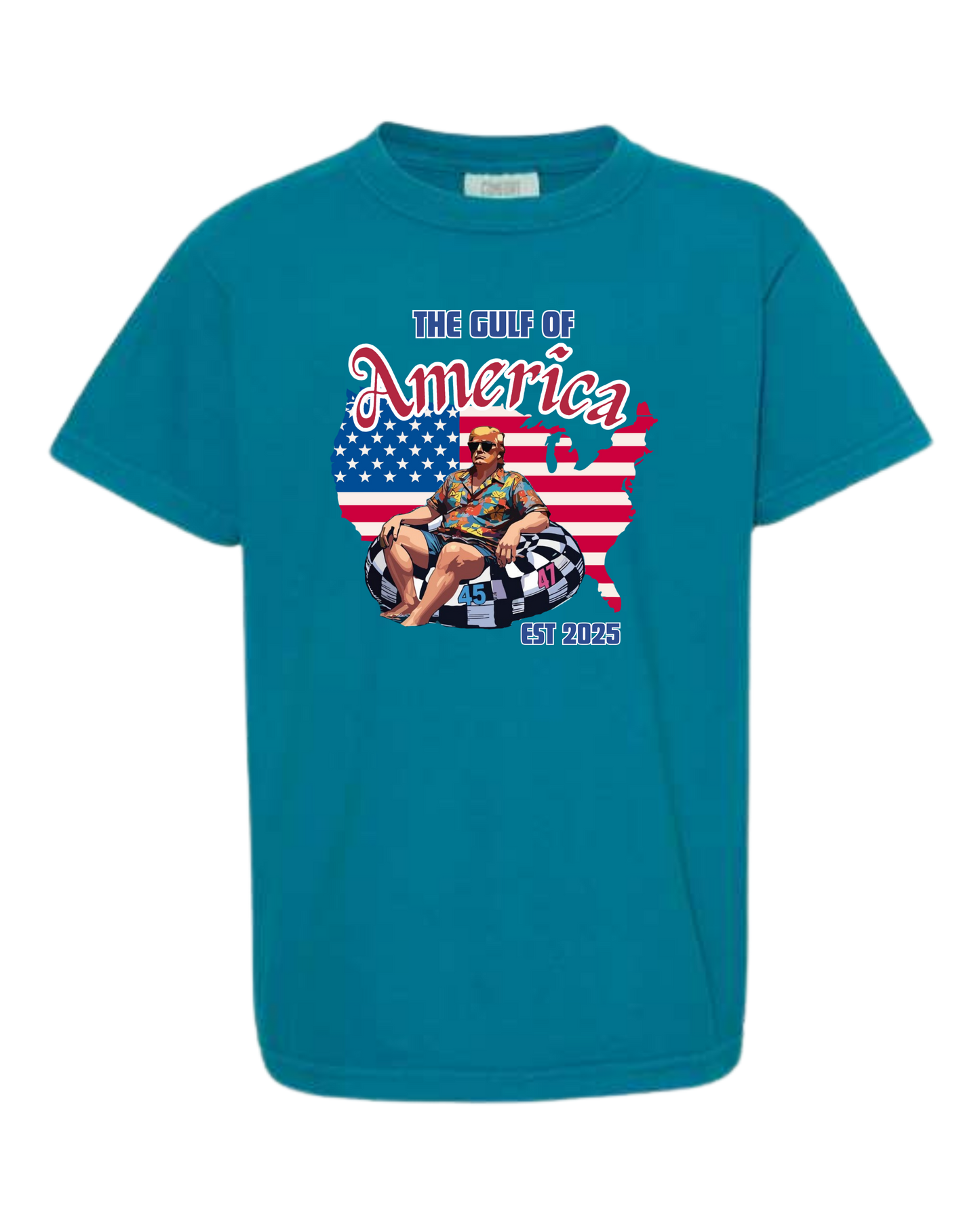 The Gulf of America - Comfort Colors - Heavyweight Youth Tee - Neutral Colors & Blues