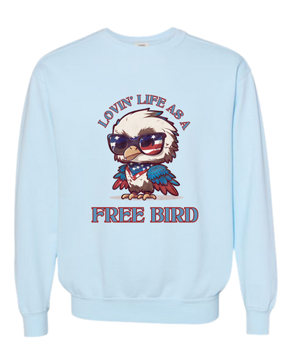Lovin' Life as a Free Bird - Comfort Colors - Sweatshirt - Blues